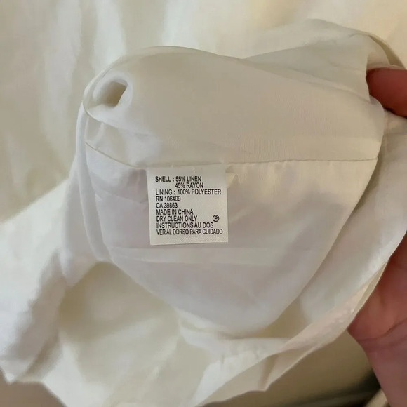 Tahari Arthur S Levine Womens White A Line Dress 4 Sleeveless Geometric Collar - Picture 11 of 13